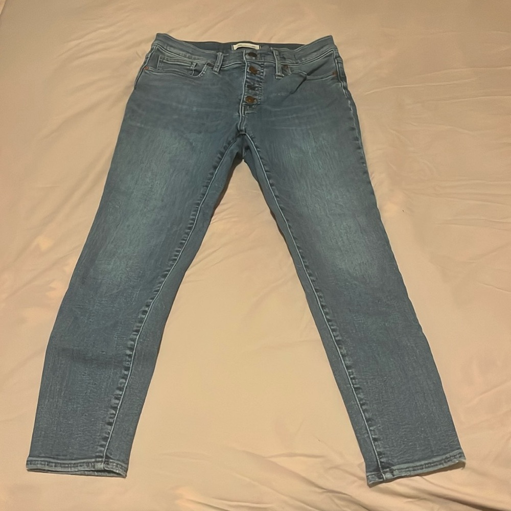 Madewell 9” mid-rise skinny crop size 28